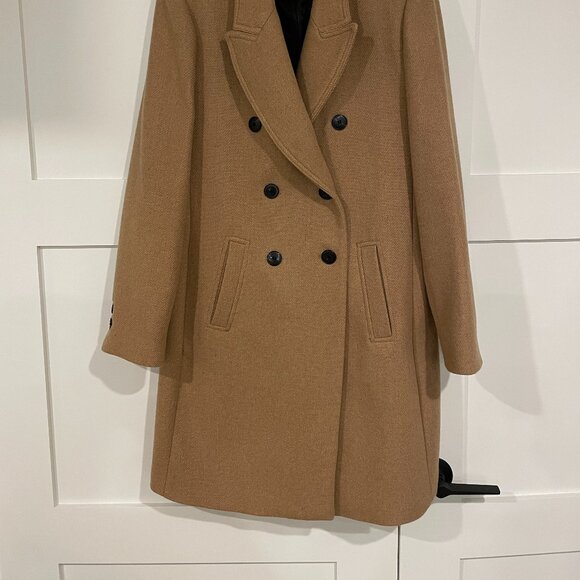 Zara double breasted wool blend coat - Picture 2 of 4